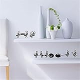 AxiEr壁ステッカーCute Small Antsステッカー子供部屋壁デカールホーム装飾壁アート子供ホームリビングルームベッドルームバスルームキッチンオフィス壁紙ウィンドウ ブラック AXR-QT-