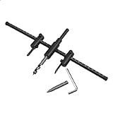 uxcell　サークルカッター　穴あけ　調節可能　直径40mm to 300mm　HSS平面デザイン