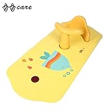 BBCare® ベイビーノンスリップ安全お風呂イス＆高温色変化機能付き長尺お風呂マット (イエロー_フィッシュ)