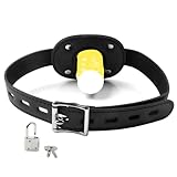 Ifukens 口枷ボールギャグ猿轡ペニスギャグさるぐつわ 女sm 拘束具 女性開口器拷問器具あだるとグッズ 女性 拘束具 コスプレsmグッズsmプレイ調教グッズm男向け アダルトグッズ口に縛られたおもちゃのチューニング 器具の口枷sm 拘束具 ハード調節可能な開口器具(ブラック,S)