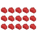 uxcell 15個 RJ45ポートダクトカバーキャップ シリコンプラグ プロテクター ラップトップPC イーサネットRJ45メスプラグ用 赤色