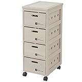 山善(YAMAZEN) 野菜ストッカーワゴン ホワイトウォッシュ　SYS-8030(WW)