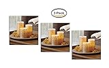 3のパック – Better Homes & Gardens LED Flamelessピラーセット、マレーシアMotif