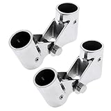 F Fityle 2個入り　ボート　レール継手　折りたたみ式　スイベル　チューブ　パイプ　コネクタ　22mm