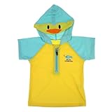 子供水着 女の子水着　帽子付き水着 セパレート ペンギン ブルー 可愛い 子供用 UV水着 ボーイズ キッズ 女の子 男の子 スクール スイムウエア 快適 4点セット 水遊び 海水浴 温泉 子供服 練