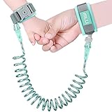 子供の反失われた手首のリンク縄、 幼児 ハーネス リストバンド、 子供安全ハーネス、 反ロスト安全縄（2メートル、 安全 ロック付き、 ナイトビジョン反射ストリップ）- グリーン