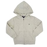 (ポロ ラルフローレン)POLO Ralph Lauren キッズ パーカー 長袖 ポニーマーク ライトグレー×ネイビー 7 [並行輸入品]
