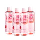 ＜4本セット＞ 花印 ジューシー クレンジングウォーター 桃の香り380ml W洗顔不要／マツエクOK 保湿 水クレンジング ふき取りメイク落とし 大容量 朝洗顔の代わり