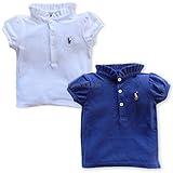 (ラルフローレン) Ralph Lauren パフスリーブ　ポロシャツ　ネイビー 【並行輸入品】 (9M/70cm, ネイビー)