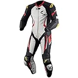 RSタイチ(アールエスタイチ) GP-WRX R307 レーシングスーツ レザー CEプロテクター内蔵 ストレッチ ブラック/ホワイト S [NXL307]