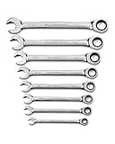 GearWrench 85599 8-Piece SAE Ratcheting Open End Wrench Set [並行輸入品]