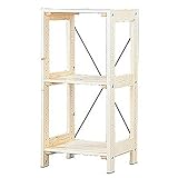 アイリスオーヤマ ラック 木製 ウッディラック 幅38.5×奥行35×高さ80cm クリア WOR-3308