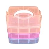 LuCoOファッション新しいクリアプラスチックジュエリービーズストレージボックスコンテナオーガナイザーケースクラフトツール S LUC_4787424