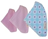 Nice Days（ナイス　ディズ）　ベビービブ　よだれかけ　　コットン　　3枚入り (小さな菊)