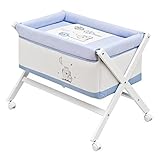 Cambrass Small Bed/Crib X Wood Une (55 x 87 x 74 cm, Gufo Blue) by Cambrass