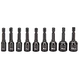 9 Piece SAE Quick Change Magnetic Nutsetter Set [並行輸入品]