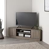 RASIK テレビ台 コーナー 角置き 110cm幅 グレージュ 43型 ローボード 収納 可動棚 お客様組立 Luxen ルクセン