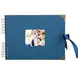 Copeflap アルバム 手作り a4 フォトアルバム 写真 台紙 粘着 貼るタイプ (レッド)