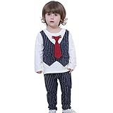 キッズタキシード スーツ 紳士服 新生児 ベビー 蝶ネクタイ ベスト ロンパース 幼児 フォーマルカバーオール 結婚式 七五三 卒園式 入園式 入学式 発表会 写真撮影 (100CM, ブルー)