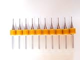 10pcs 超硬 エンドミル (0.65mm)
