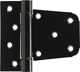 Theヒルマングループのヒルマングループ853348 3 – 1 / 2 " Heavy Duty Spring t-hinge – ブラック仕上げ – For 2 x 4または4 x 4ポストアプリ