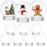 Gadpiparty クリスマス スノードーム容器 150ml スノードーム 手作り キット クリスマスオーナメント 透明 中空 ボール プラスチックカバー 充填可能 10個