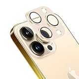 Apapeyaカメラ保護 iPhone 12 Pro用 カメラフィルム アルミ合金製＋強化ガラス レンズ全面保護 12proカメラカバー 0.25mm超薄 一体型レンズ保護フィルム レンズ保護ケース アイフォン12プロ レンズ保護 フィルム 防爆裂 ・耐衝撃・スクラッチ防止・露出オーバー防止・ケースに干涉なし（1枚）ゴールド