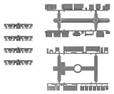 グリーンマックス Nゲージ 動力台車枠・床下機器セットA-36 (FS345＋4055A/JM) ダークグレー 1両分入 8522 鉄道模型用品