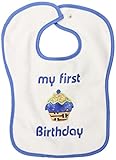 Raindrops My First Birthday Appliqued Bib, Royal Blue by Raindrops