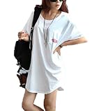 【Tiara】　長め丈 ロゴ Ｔシャツ ゆる感 カジュアル (ホワイト) …