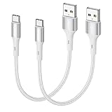 RAVIAD USB Type C ケーブル【0.3m/2本セット】タイプ C ケーブル 3A 急速充電 高速データ転送 高耐久ナイロン編み USB-A to USB-C ケーブル Redmi 9T、Xperia XZ3 XZ2 XZs、Galaxy S21 S10+ S9 S8、Note 10 9、Oppo renoその他Android USB-C機器対応