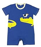 StylesILove Cute Cartoon Animal Print赤ちゃん幼児用男の子ロンパース カラー: ブルー