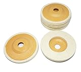 (akindou) フェルトディスク フェルトバフ 100mm 肉厚9mm 金属研磨 (細目パフ 5枚)