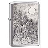 Zippo Timberwolves Emblem Brushed Chrome Lighter (セットof 3 )