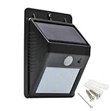 ソーラーライト 人感センサー LEDソーラーライト 屋外 充電式 LEDセンサーウォールライト 【ホワイト 1個】常夜灯⇒全点灯自動切替！