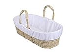 Clair de Lune Fleece Liner/Dressing for Moses/Wicker Basket (White) by Clair de Lune
