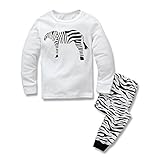 Gold treasure綿100%子供パジャマ長袖 キッズ 漫画の シマウマ寝間着2-7歳 (100cm(4歳))