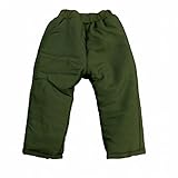スノーパンツ 防寒 ズボン ベビー 男の子 無地 中綿入り パンツ カーキ 90