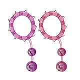 Dagly（TM）クリスタルダブルボールコックリングパープルピンクペニスリングコックリング大人のおもちゃ男性用