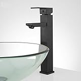 Wovier Oil Rubbed Bronze Waterfall Bathroom Sink Faucet,Single Handle Single Hole Vessel Lavatory Fa