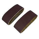 uxcell 研磨ベルト サンドペーパー アブレシブ ダークブラウン 500グリット 10個