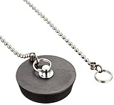カクダイ バス用ゴム栓 くさりつき 上辺57mm 下辺50mm 高さ15mm 491-122