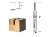 Yonico 14016q ソリッド超硬インサート ストレート ルータービット、直径3/16インチ(0.47cm) x 長さ3/8インチ(0.95cm) 、シャンク1/4インチ(0.63cm)