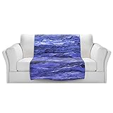 ブランケットウルトラソフトFuzzy 4サイズ！DIANOCHEデザインからby Julia Di Sano大理石Idea PeriwinkleブルーグレーホームDecor Unique Design