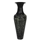 Essential D?cor Entrada Collection Metal Flower Vase, 17.75 by 6.50-Inch [並行輸入品]