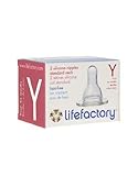 Lifefactory Silicone Nipples Y Cut, 2 Pack, Clear by Lifefactory (English Manual)