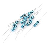 金属酸化物の抵抗器，SODIAL(R)10 PC抵抗器100オーム1W固定フィルム、金属酸化物ブルー
