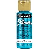 Deco Art Dazzling Metallic Acrylic Paint, 2-Ounce, Teal by DecoArt