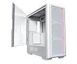 Montech Sky Two GX、E-ATX ミッドタワーケース、高いエアフローパフォーマンス、3X140mm PWM ARGBファン搭載、強化ガラスパネル、メタルメッシュフロント-ホワイト。