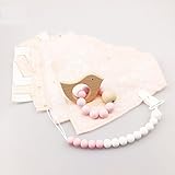 Mamimami Home おしゃれな歯固め　おしゃぶり ママ看護用ブレスレット ベビー ビブ 3個/ゼント かぎ針編みビーズ木製動物